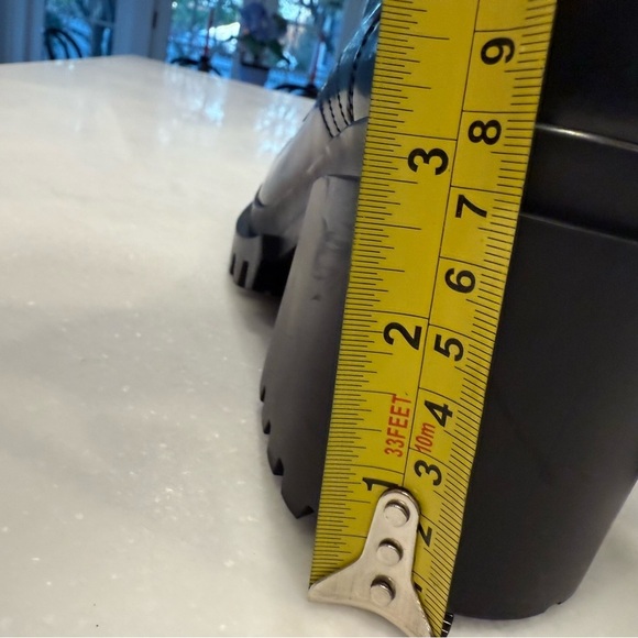 ALLSAINTS INDIGO Lace Up High Heel Combat Boots BLACK PATENT LEATHER US 8 EU 38 - Picture 11 of 15